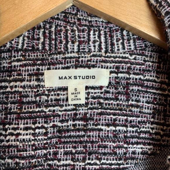 Max Studio Knit Tweed Ruched Cuff Blazer Small - Picture 5 of 9